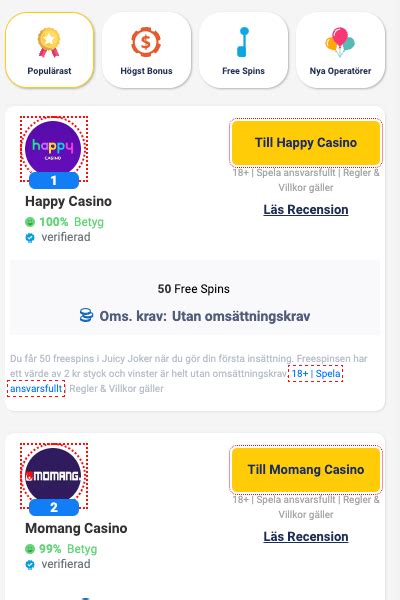 Casino utan Registrering (lista) .